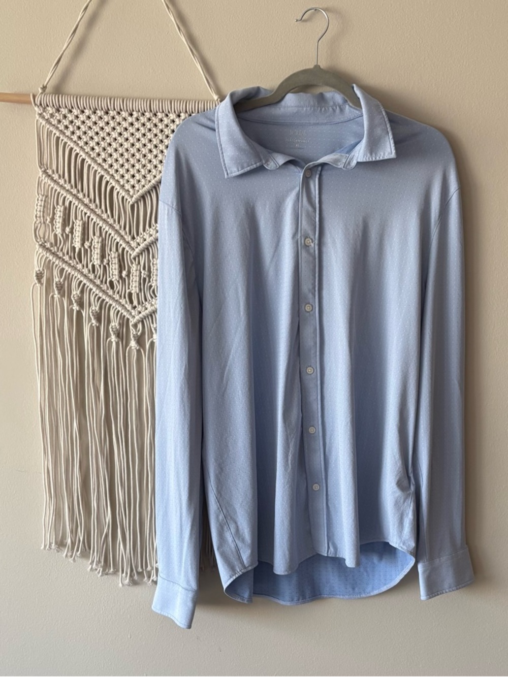 🌸3/$20🌸 NWOT J. Crew Light Blue Performance Long-Sleeve Button-Up Shirt